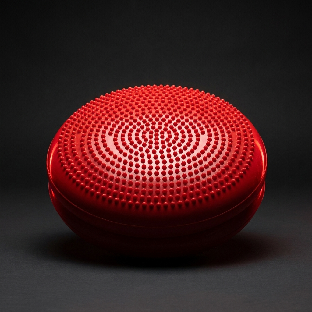 Professional Inflatable Balance Pad Anti-Burst Massage Cushion Stability Disc Yoga Fitness Balance Board Training Pad for Home Gym Rehabilitation Core Strength Workout - Red