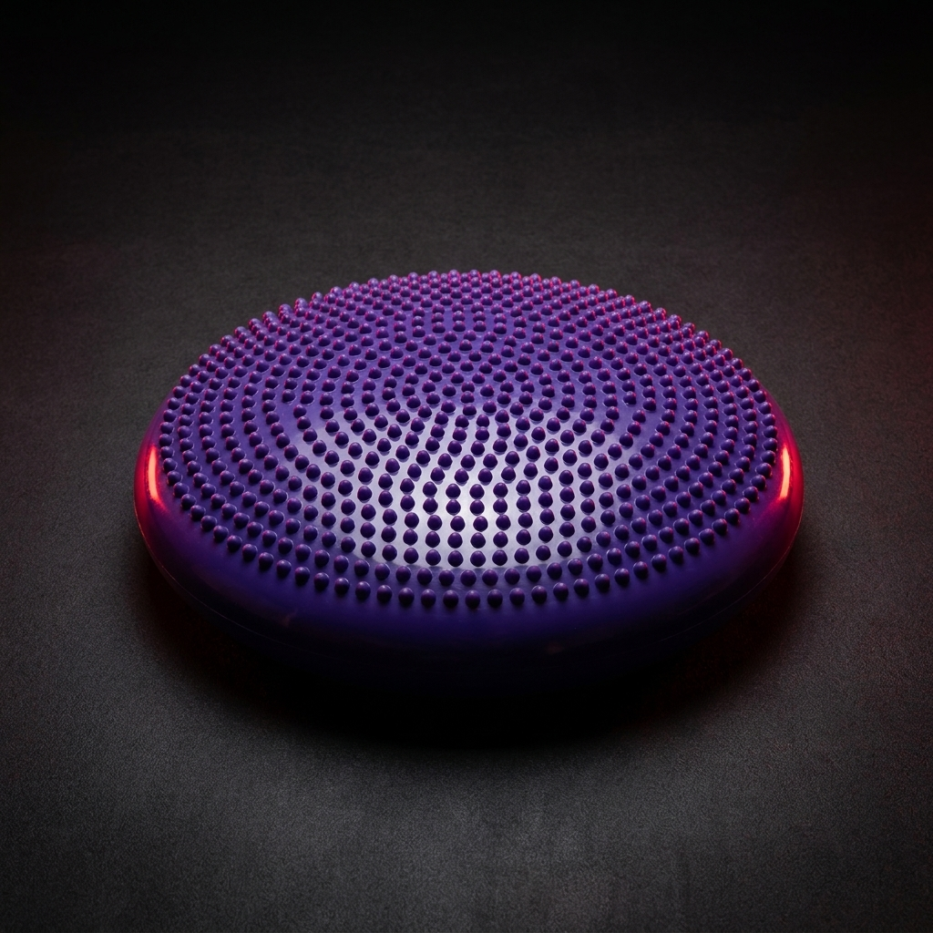 Professional Inflatable Balance Pad Anti-Burst Massage Cushion Stability Disc Yoga Fitness Balance Board Training Pad for Home Gym Rehabilitation Core Strength Workout - Purple