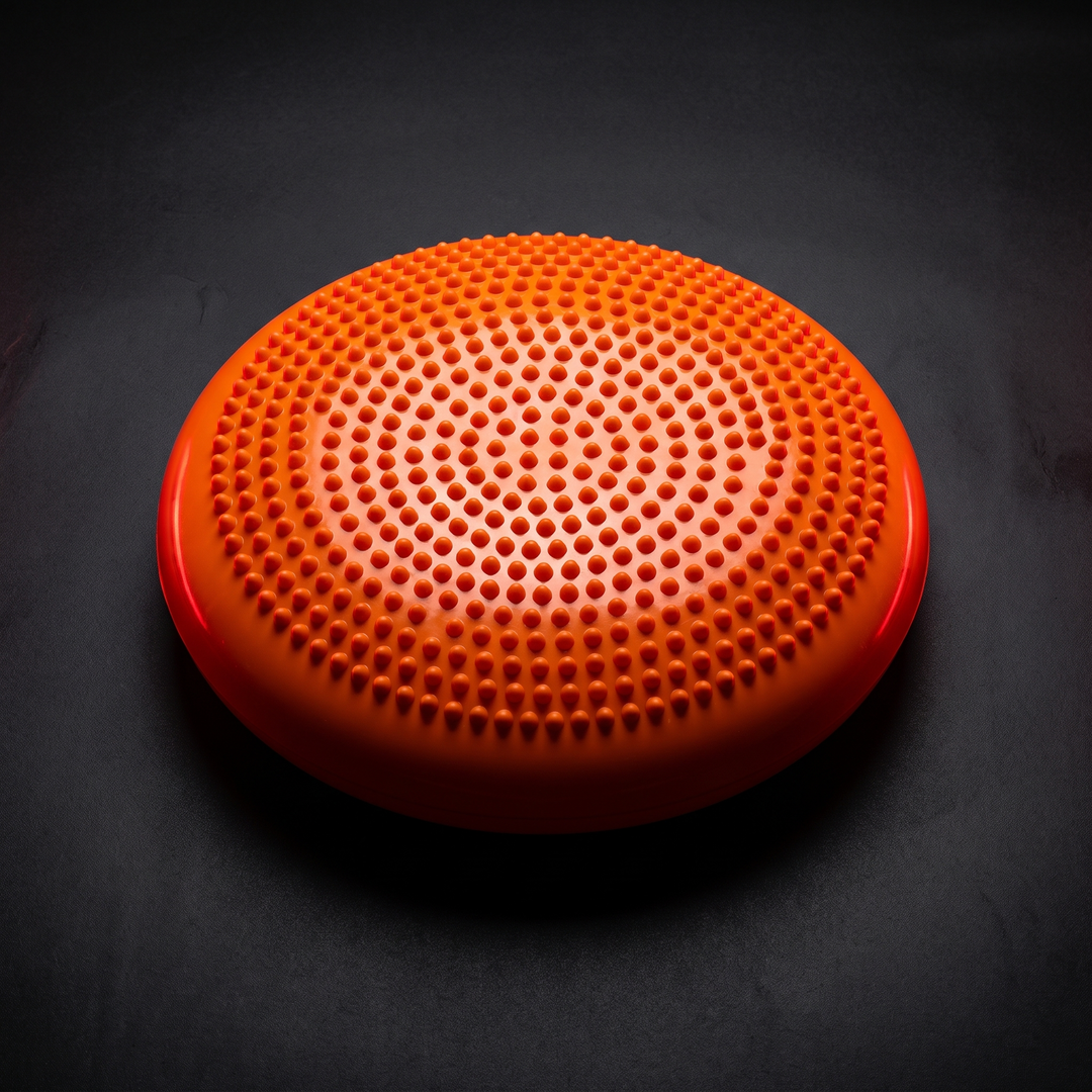 Professional Inflatable Balance Pad Anti-Burst Massage Cushion Stability Disc Yoga Fitness Balance Board Training Pad for Home Gym Rehabilitation Core Strength Workout - Orange