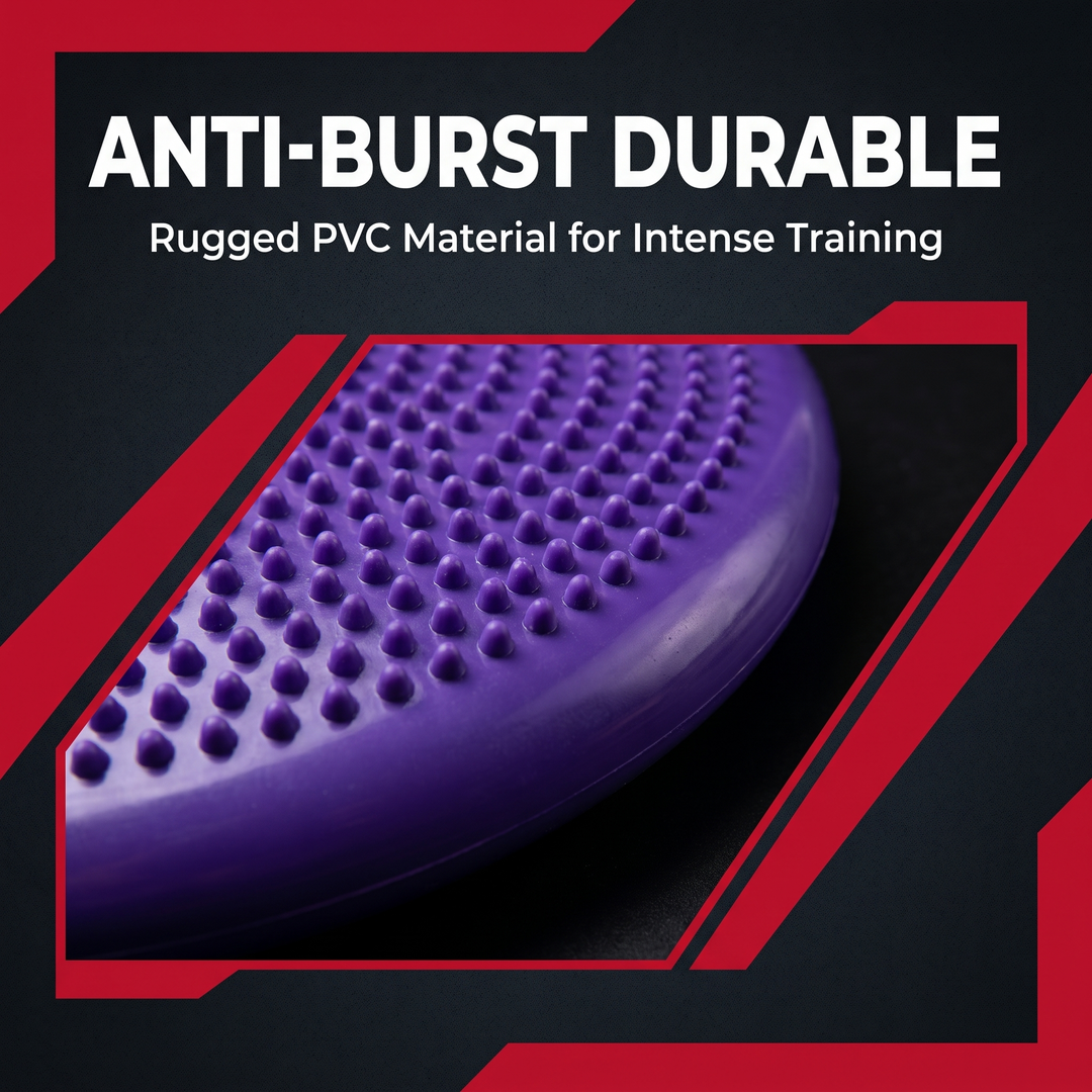 Professional Inflatable Balance Pad Anti-Burst Massage Cushion Stability Disc Yoga Fitness Balance Board Training Pad for Home Gym Rehabilitation Core Strength Workout - Anti-Burst Durable Material