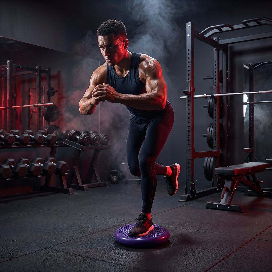 Professional Inflatable Balance Pad Anti-Burst Massage Cushion Stability Disc Yoga Fitness Balance Board Training Pad for Home Gym Rehabilitation Core Strength Workout - Home Gym Balance Training