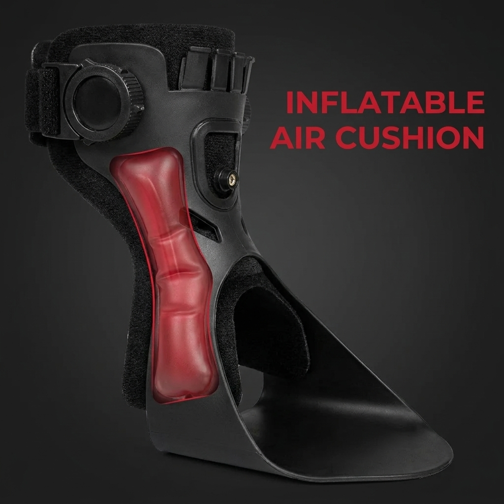 Adjustable Ankle Support Brace — inflatable air cushion detail