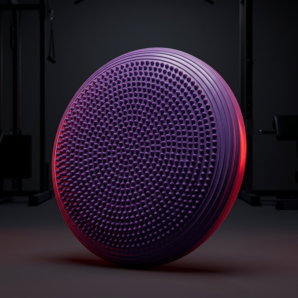 Professional Inflatable Balance Pad Core Stability Trainer Yoga Pilates Fitness Balance Board for Home Gym Rehabilitation Balance Training - Purple hero shot