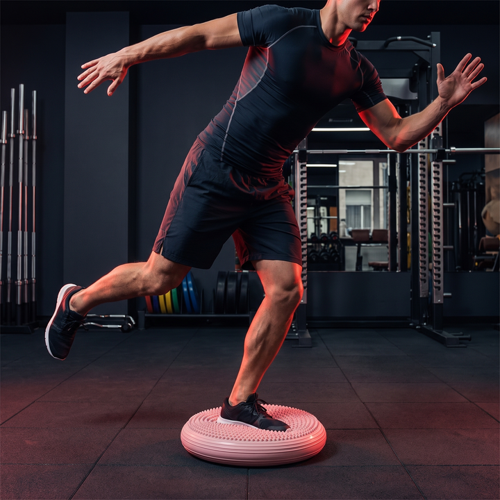 Professional Inflatable Balance Pad Core Stability Trainer Yoga Pilates Fitness Balance Board for Home Gym Rehabilitation Balance Training - standing balance exercise step 2