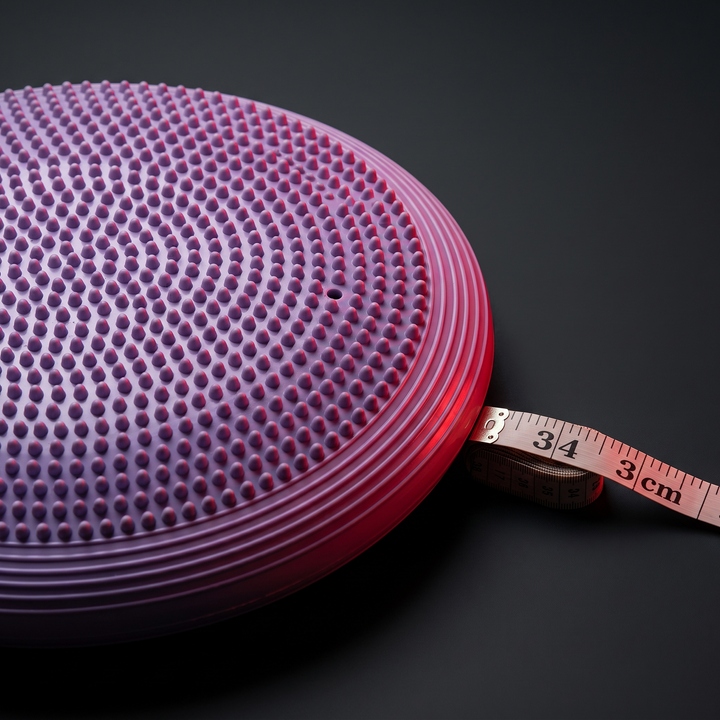 Professional Inflatable Balance Pad Core Stability Trainer Yoga Pilates Fitness Balance Board for Home Gym Rehabilitation Balance Training - compact size scale detail