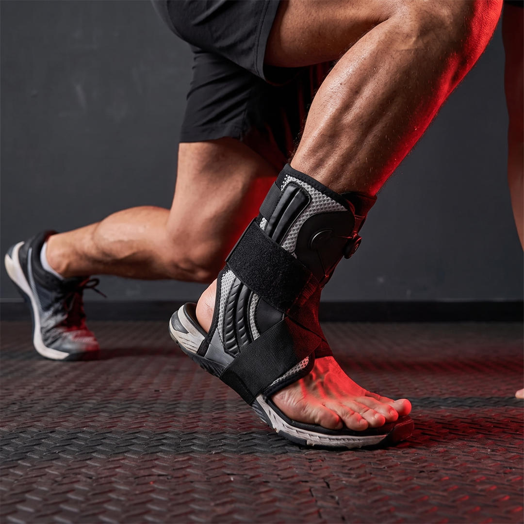 Adjustable Ankle Brace Support Stabilizer - gym floor training