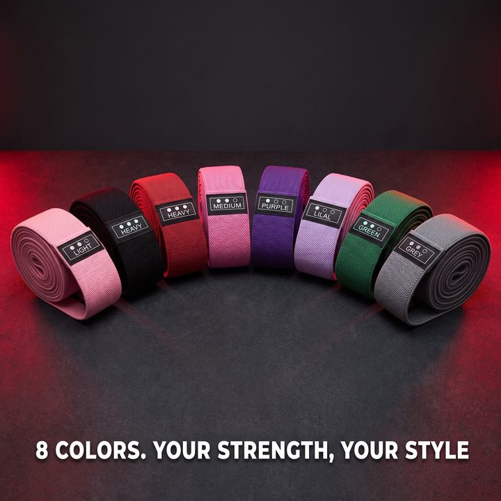 Professional Long Resistance Loop Band Full Body Workout Elastic Exercise Band Home Gym Strength Training Yoga Fitness Band Unisex - 8 color options grid