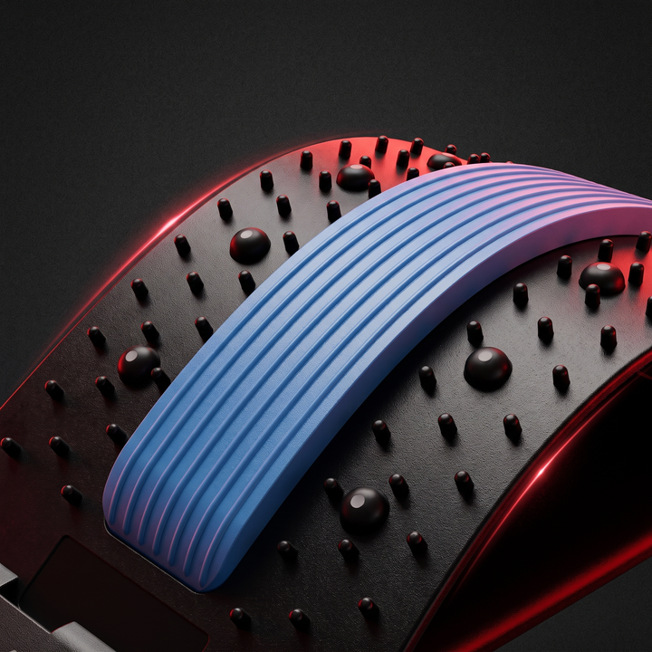 Adjustable Back Stretcher Lumbar Support Massage Pad Spine Decompression Device for Back Pain Relief Muscle Relaxation Home Use - Acupressure Nodes Close-Up