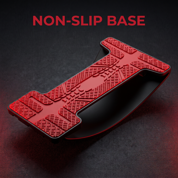 Adjustable Back Stretcher Lumbar Support Massage Pad Spine Decompression Device for Back Pain Relief Muscle Relaxation Home Use - Non-Slip Base Feature