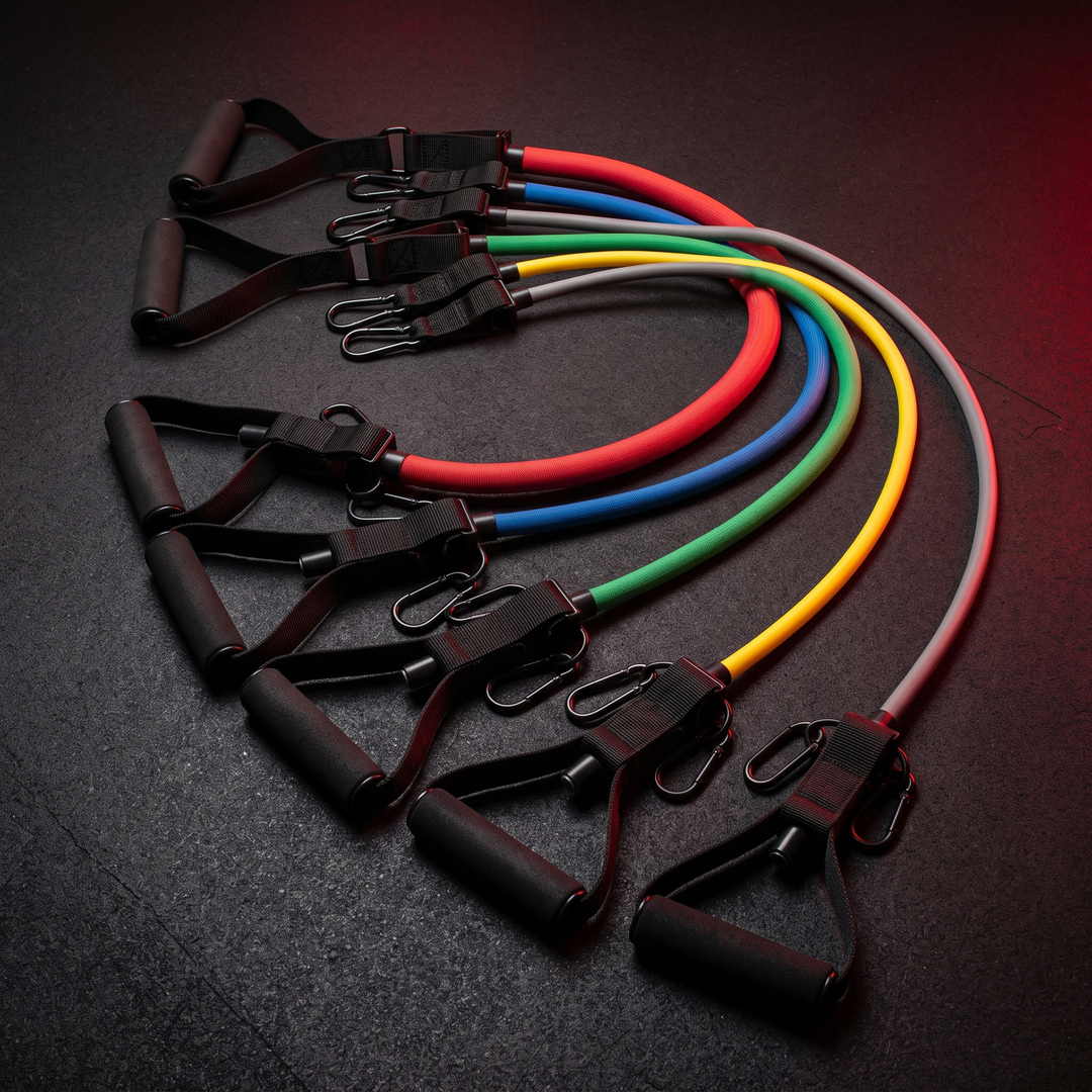 Professional Resistance Bands with Handles Exercise Bands for Strength Training Home Gym Workout Bands for Men Women Fitness Rehabilitation Equipment - Full Set Hero Shot