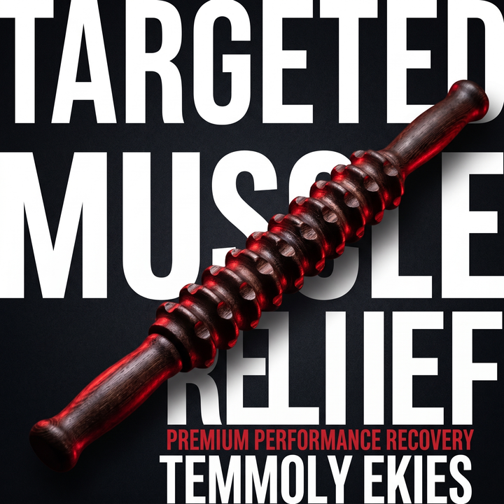 Professional Wooden Muscle Roller Stick with Trigger Point Massage for Back Leg Muscle Soreness Relief Recovery Tool Home Gym - Targeted Muscle Relief Banner
