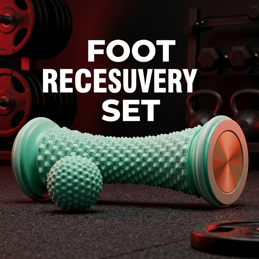 Professional Foot Massage Roller Set — premium hero shot with roller and massage ball