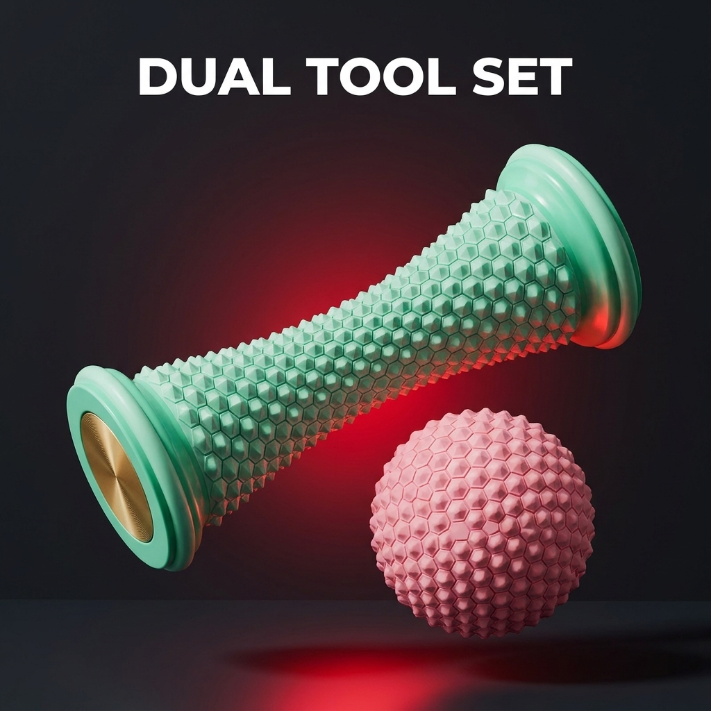 Professional Foot Massage Roller Set — dual tool set with roller and massage ball