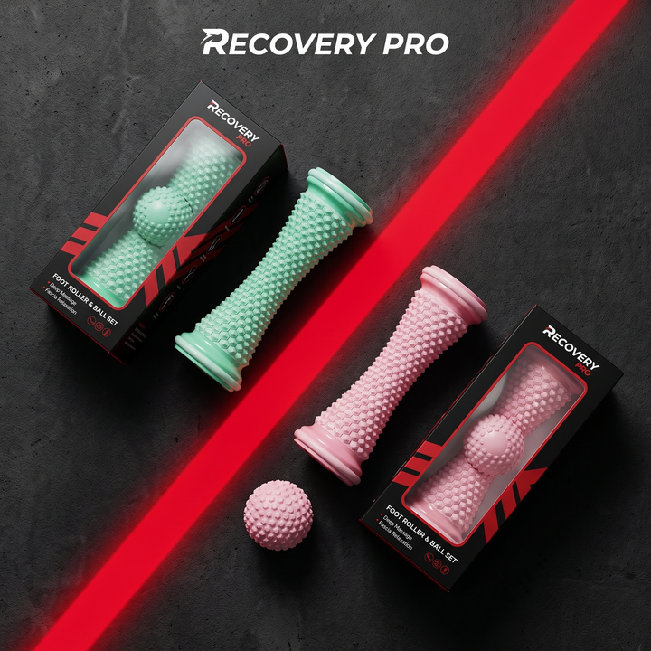 Professional Foot Massage Roller Set — packaging flat-lay