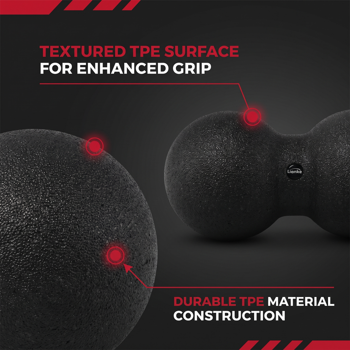 Professional Peanut Massage Ball Set Acupressure Trigger Point Massager Neck Back Myofascial Release Fitness Yoga Recovery Tool - Durable TPE Material Construction