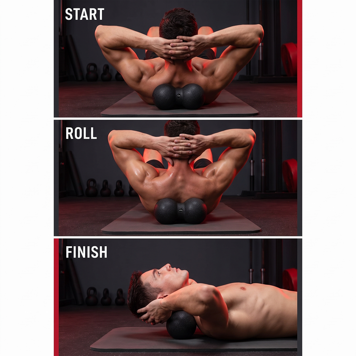 Professional Peanut Massage Ball Set Acupressure Trigger Point Massager Neck Back Myofascial Release Fitness Yoga Recovery Tool - How to Use Neck Rolling Technique