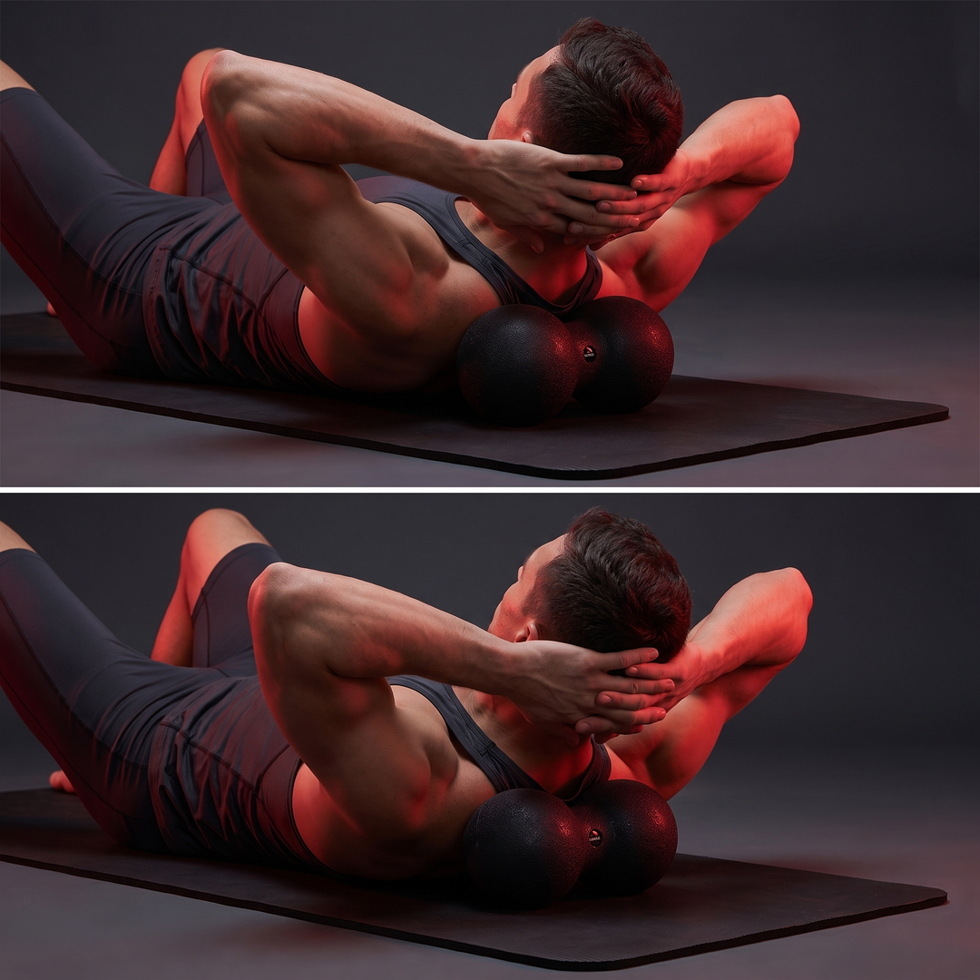 Professional Peanut Massage Ball Set Acupressure Trigger Point Massager Neck Back Myofascial Release Fitness Yoga Recovery Tool - How to Use Back Rolling Technique