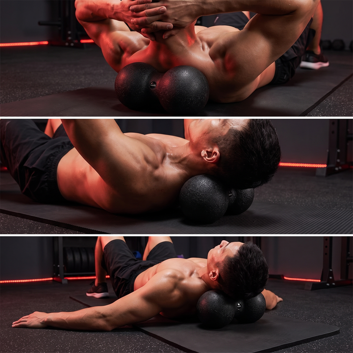 Professional Peanut Massage Ball Set Acupressure Trigger Point Massager Neck Back Myofascial Release Fitness Yoga Recovery Tool - How to Use Spine-Adjacent Muscle Rolling