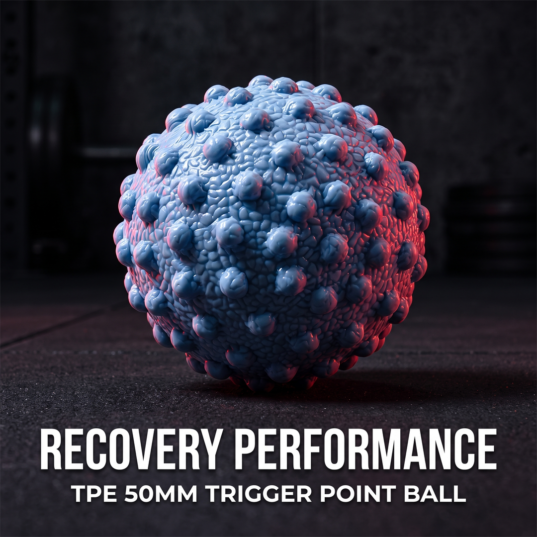 Professional TPE Massage Ball Trigger Point Ball Multi Texture Full Body Muscle Relief 50mm Yoga Fitness Home Gym Office Recovery Roller Ball - Blue hero shot
