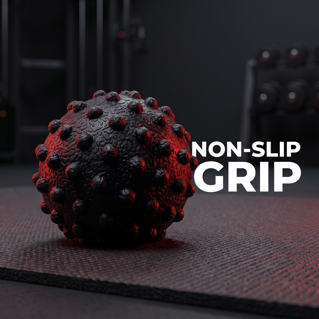 Professional TPE Massage Ball Trigger Point Ball Multi Texture Full Body Muscle Relief 50mm Yoga Fitness Home Gym Office Recovery Roller Ball - Non-slip grip on yoga mat