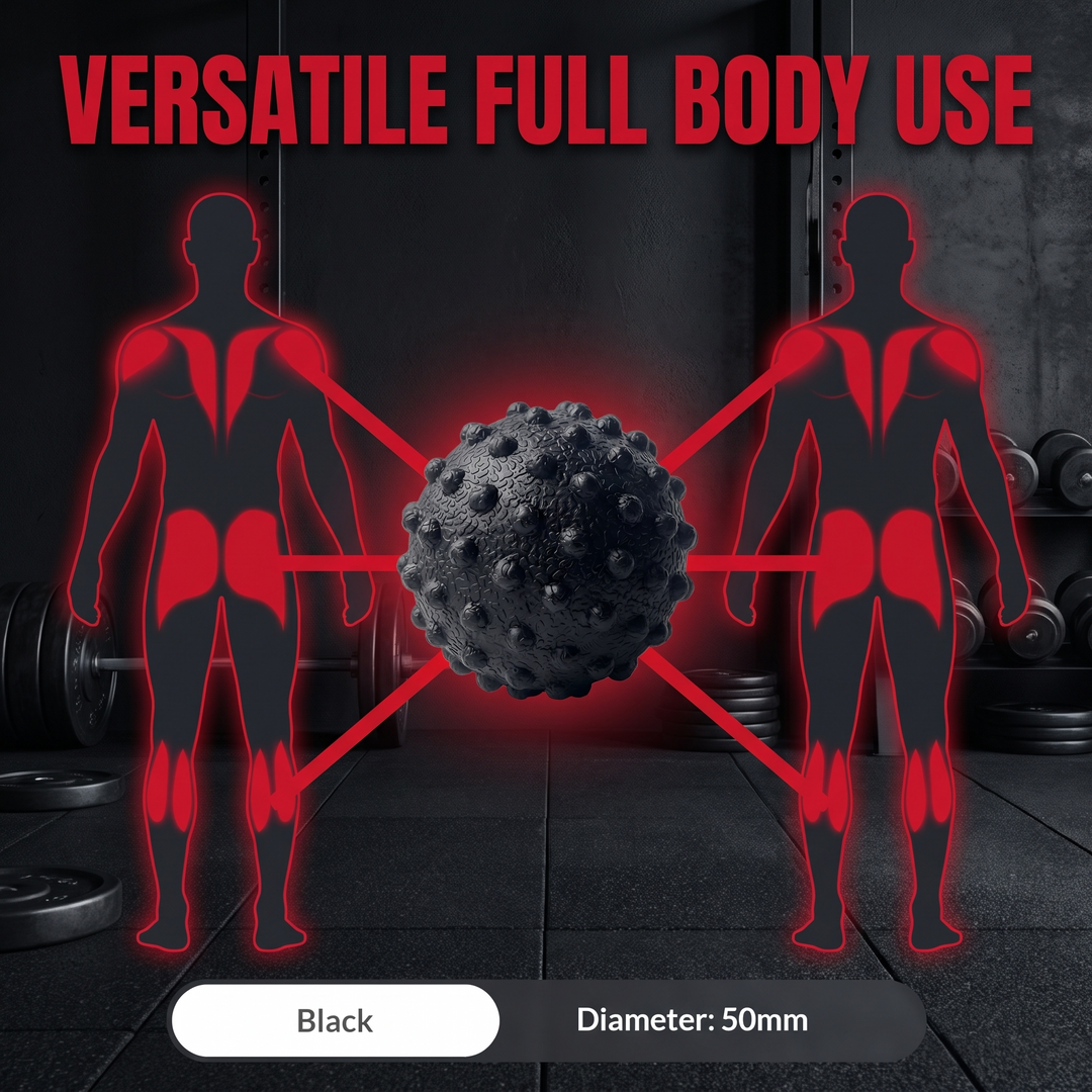 Professional TPE Massage Ball Trigger Point Ball Multi Texture Full Body Muscle Relief 50mm Yoga Fitness Home Gym Office Recovery Roller Ball - Versatile full body use infographic
