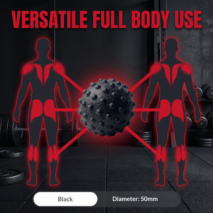 Professional TPE Massage Ball Trigger Point Ball Multi Texture Full Body Muscle Relief 50mm Yoga Fitness Home Gym Office Recovery Roller Ball - Versatile full body use infographic