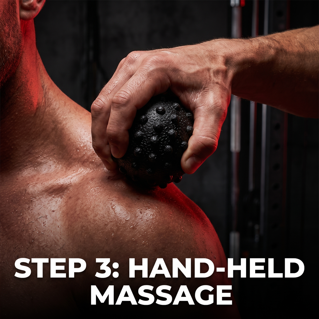 Professional TPE Massage Ball Trigger Point Ball Multi Texture Full Body Muscle Relief 50mm Yoga Fitness Home Gym Office Recovery Roller Ball - Step 3 hand-held massage