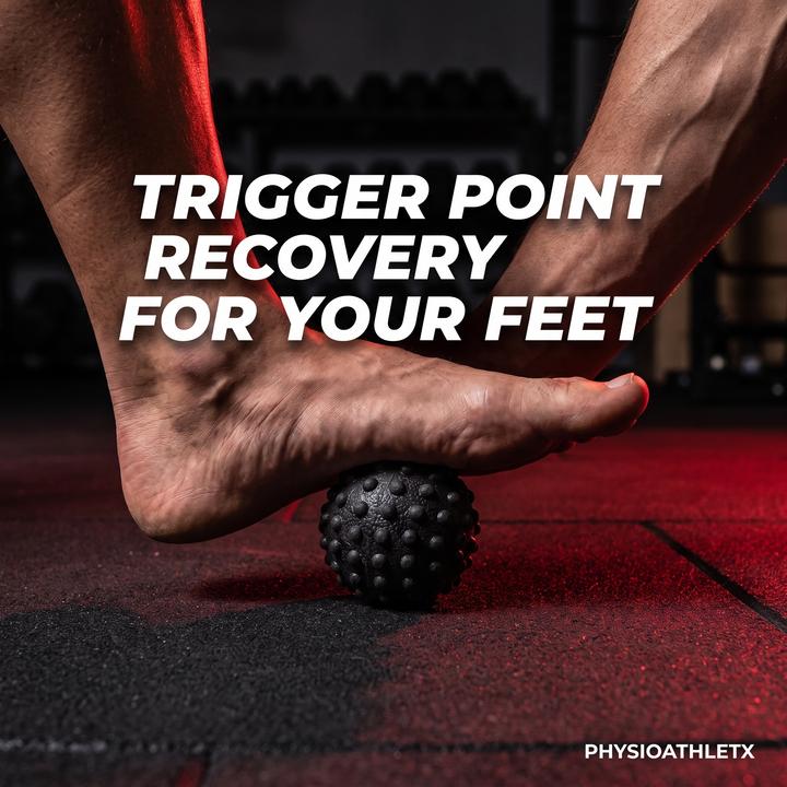 Professional Fascia Massage Ball Trigger Point Roller for Neck Shoulder Back Legs Feet Hands Muscle Relaxation Recovery Fitness - Black In-Use Foot Rolling