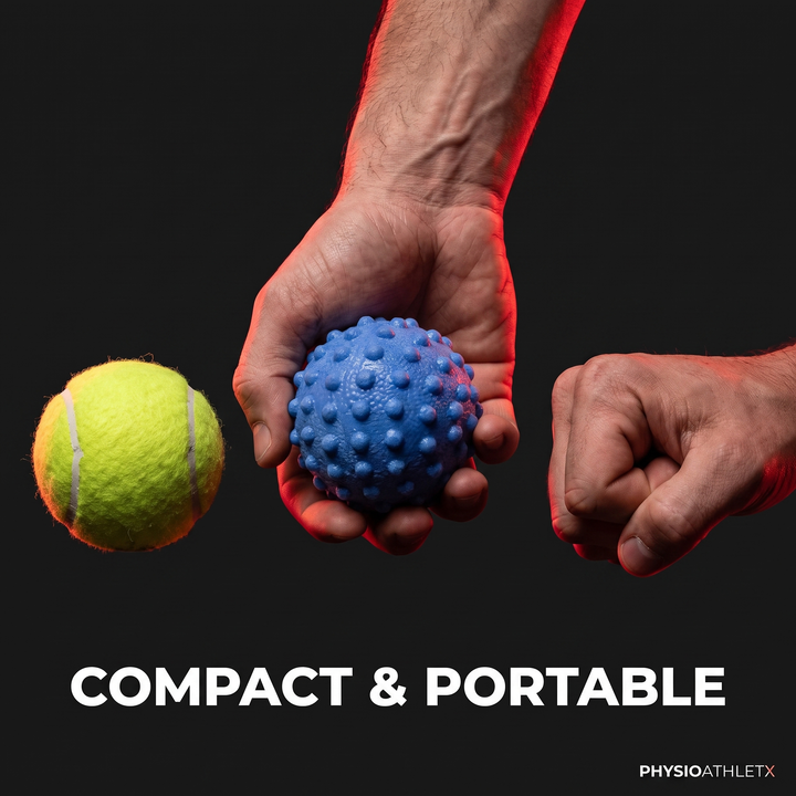Professional Fascia Massage Ball Trigger Point Roller for Neck Shoulder Back Legs Feet Hands Muscle Relaxation Recovery Fitness - Blue Size Scale Comparison