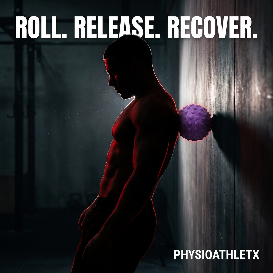 Professional Fascia Massage Ball Trigger Point Roller for Neck Shoulder Back Legs Feet Hands Muscle Relaxation Recovery Fitness - Purple Silhouette Technique Demo