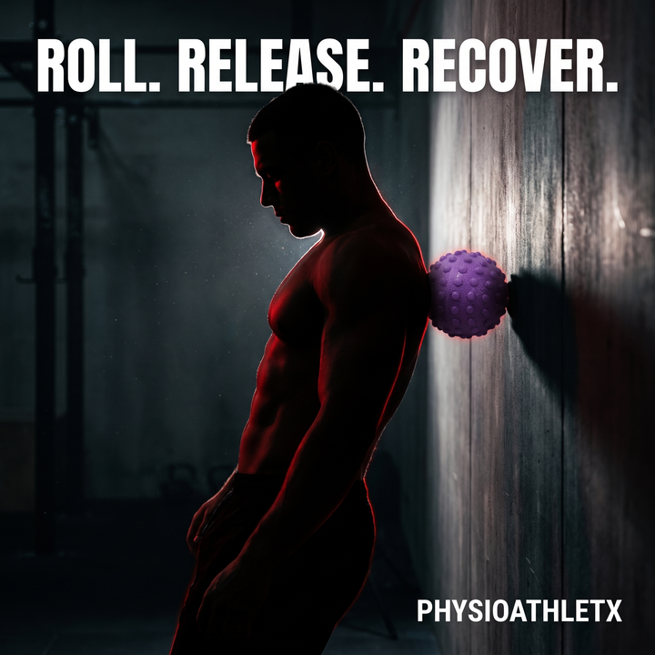Professional Fascia Massage Ball Trigger Point Roller for Neck Shoulder Back Legs Feet Hands Muscle Relaxation Recovery Fitness - Purple Silhouette Technique Demo