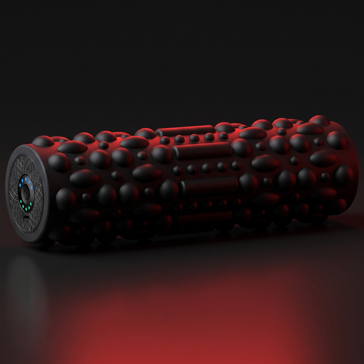PHYSIOATHLETX Electric Vibrating Foam Roller - Black