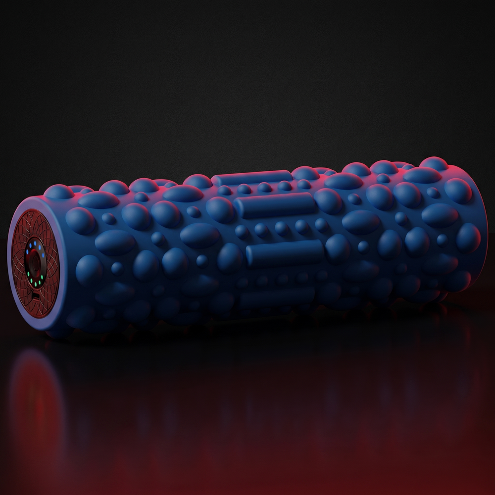 PHYSIOATHLETX Electric Vibrating Foam Roller - Blue