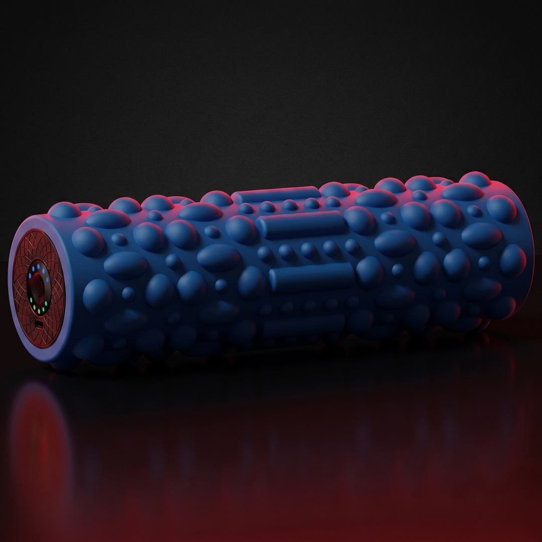 PHYSIOATHLETX Electric Vibrating Foam Roller - Blue