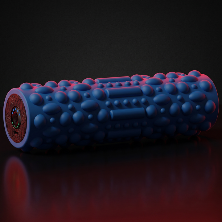 PHYSIOATHLETX Electric Vibrating Foam Roller - Blue