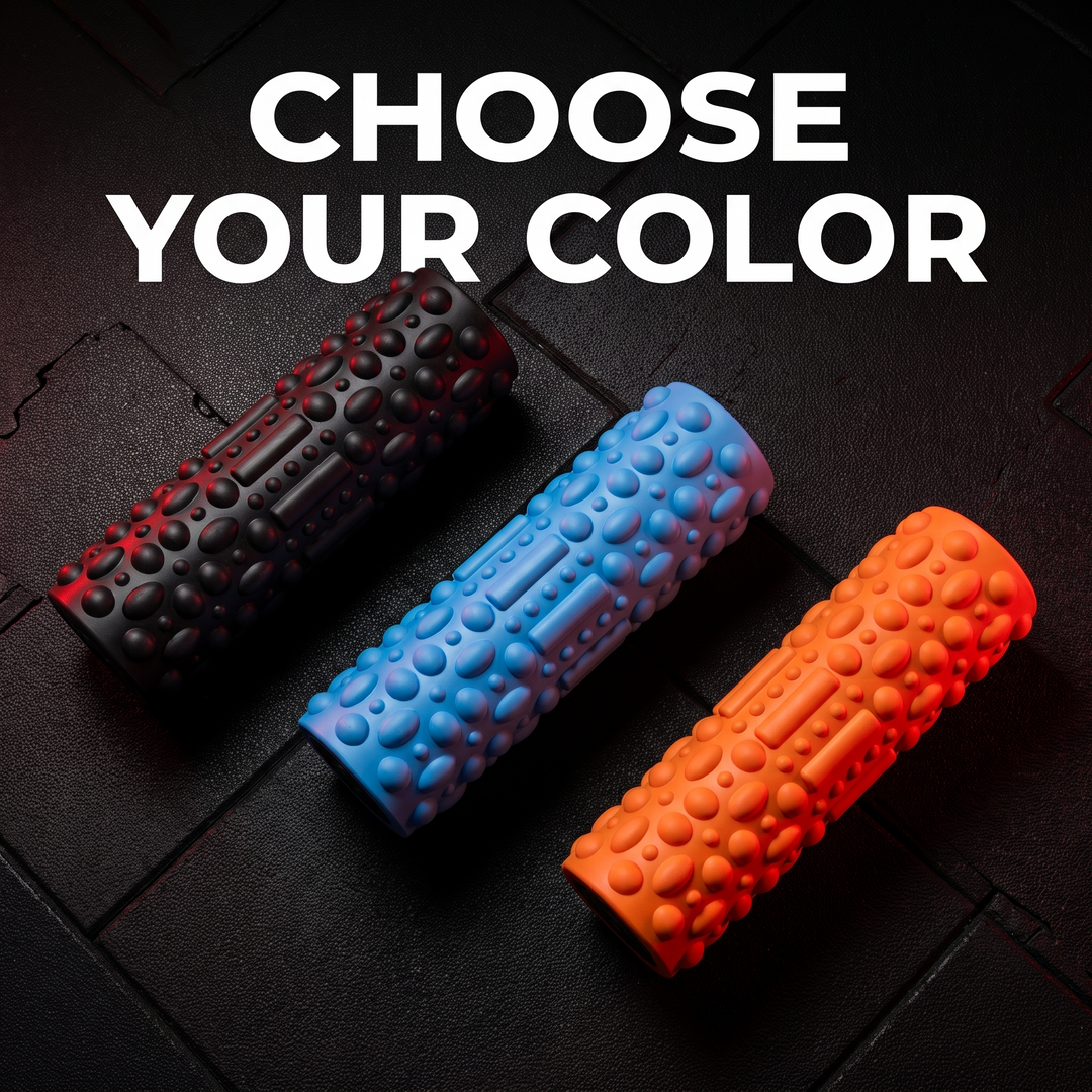 PHYSIOATHLETX Electric Vibrating Foam Roller - All Colors Flat Lay