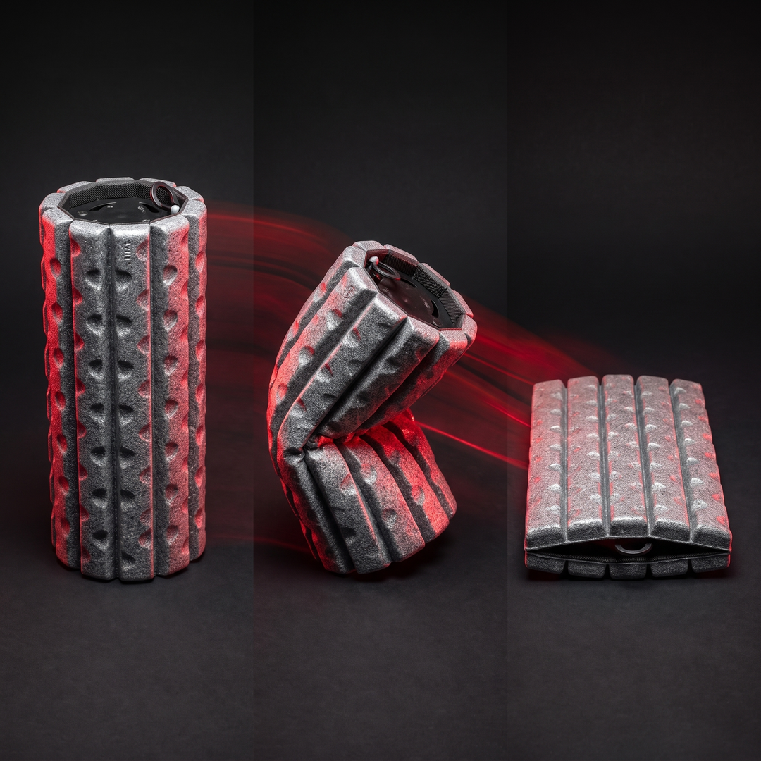 Collapsible Foam Roller - PHYSIOATHLETX - Collapsible Fold Sequence