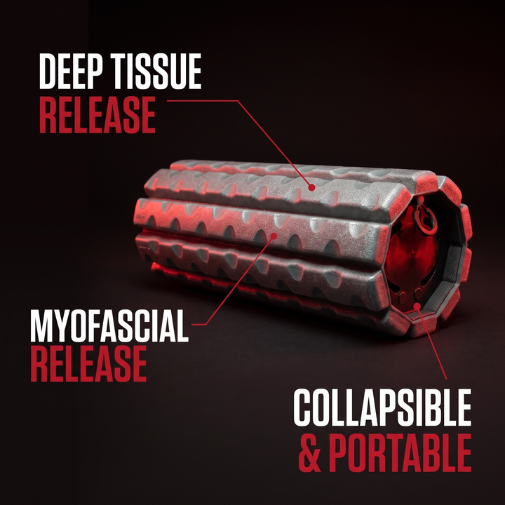 Collapsible Foam Roller - PHYSIOATHLETX - Muscle Recovery Feature Highlights