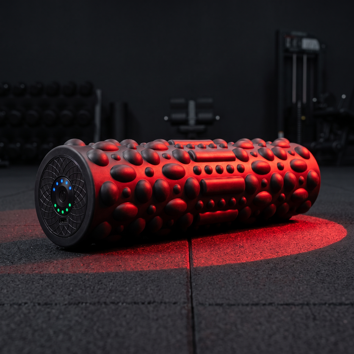 PHYSIOATHLETX Electric Vibrating Foam Roller - Black Close-Up