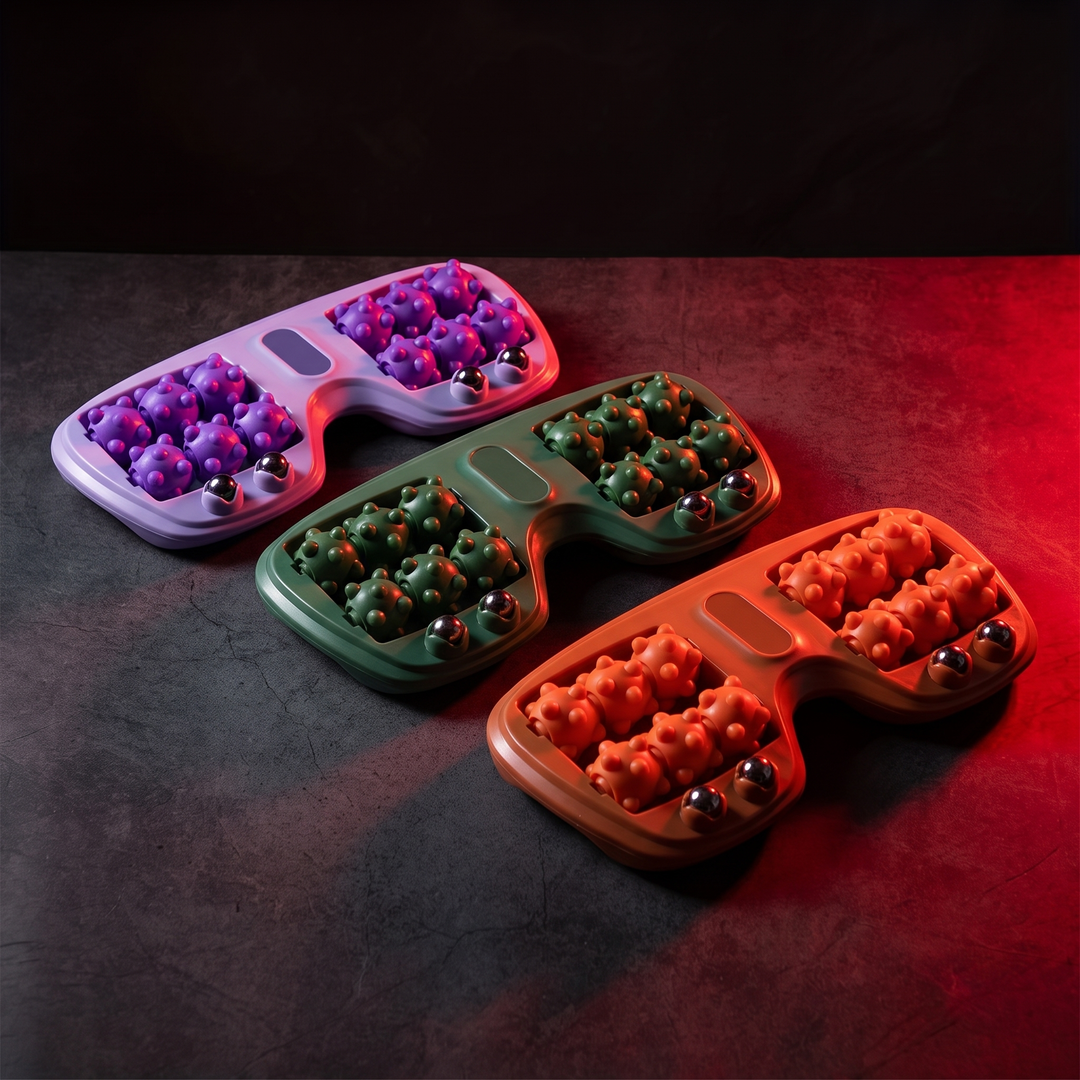 PHYSIOATHLETX Ergonomic Foot Massage Roller - purple, green and orange color options - arch and heel muscle recovery roller