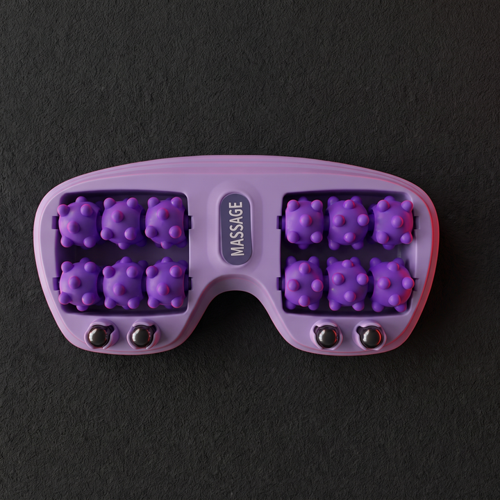 PHYSIOATHLETX Ergonomic Foot Massage Roller - purple - top-down product view