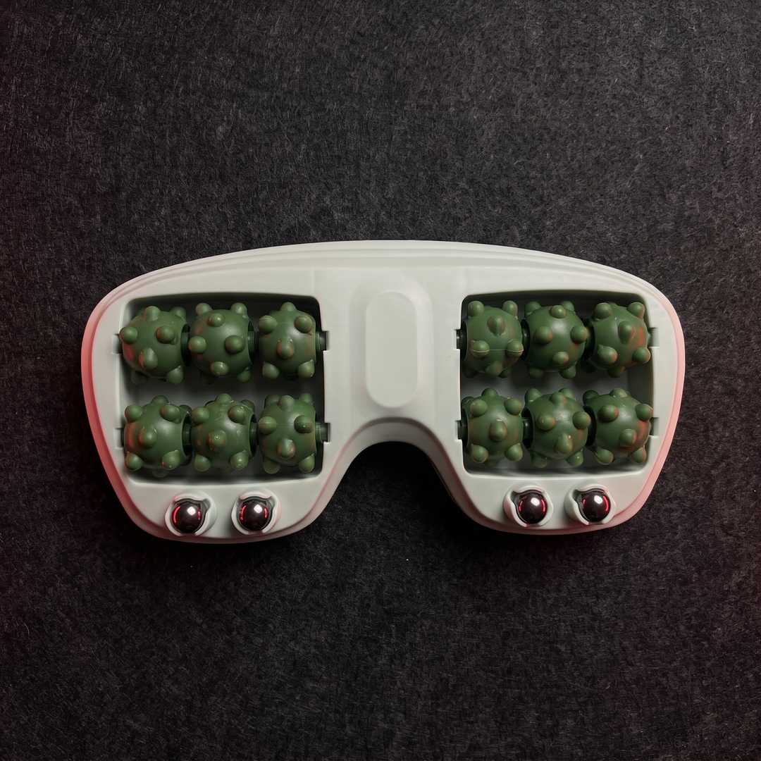 PHYSIOATHLETX Ergonomic Foot Massage Roller - green - top-down product view