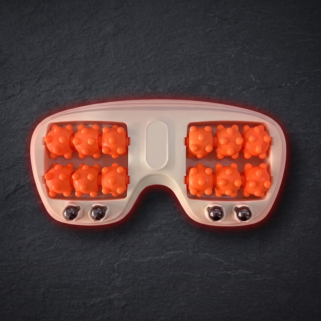 PHYSIOATHLETX Ergonomic Foot Massage Roller - orange - top-down product view