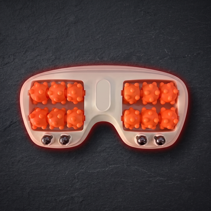 PHYSIOATHLETX Ergonomic Foot Massage Roller - orange - top-down product view