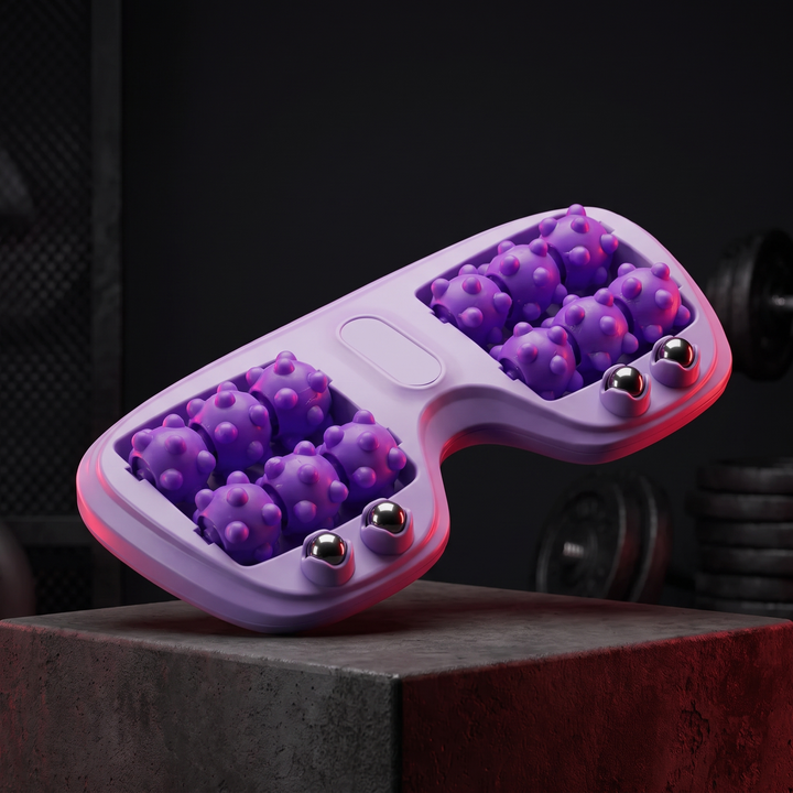 PHYSIOATHLETX Ergonomic Foot Massage Roller - purple - angled product view