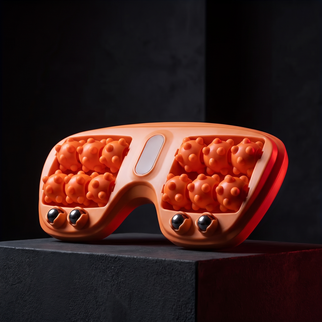 PHYSIOATHLETX Ergonomic Foot Massage Roller - orange - angled product view