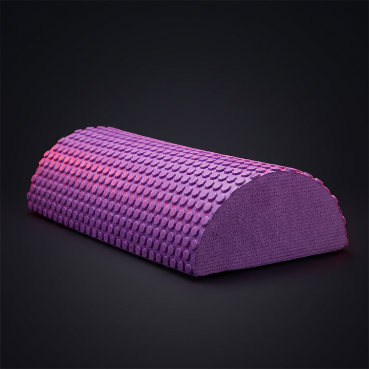 PHYSIOATHLETX Half Round Foam Roller Balance Trainer - Purple - Curved Side Up Hero