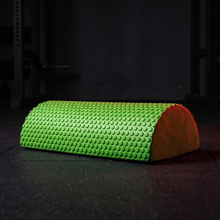 PHYSIOATHLETX Half Round Foam Roller Balance Trainer - Green - Curved Side Up Hero