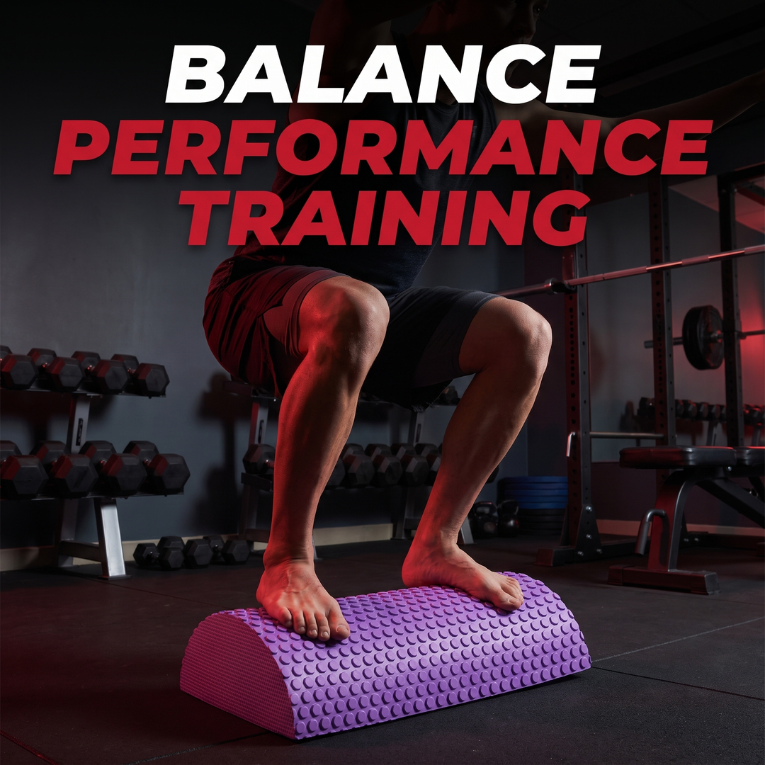 PHYSIOATHLETX Half Round Foam Roller - Purple - Balance Performance Training