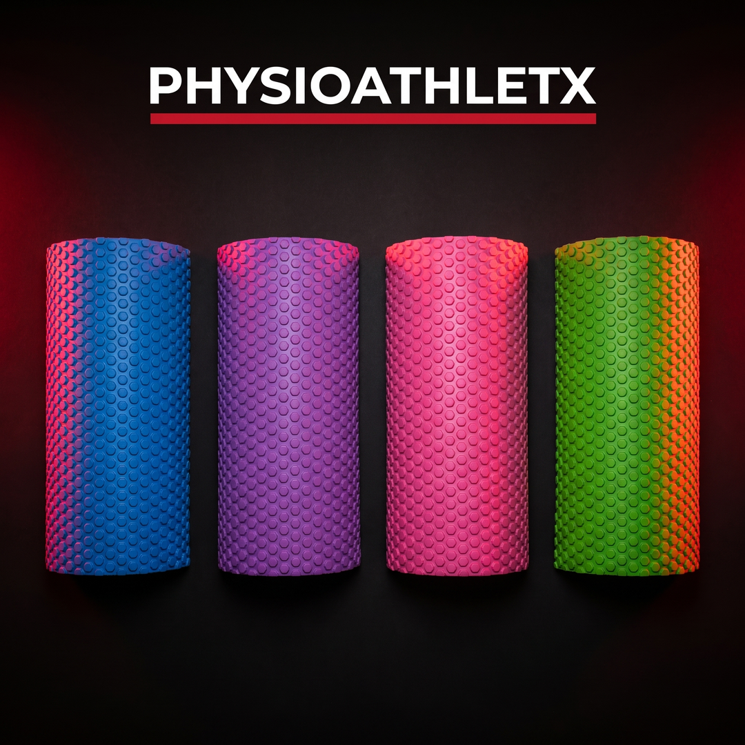PHYSIOATHLETX Half Round Foam Roller Balance Trainer - All Colors Group Shot